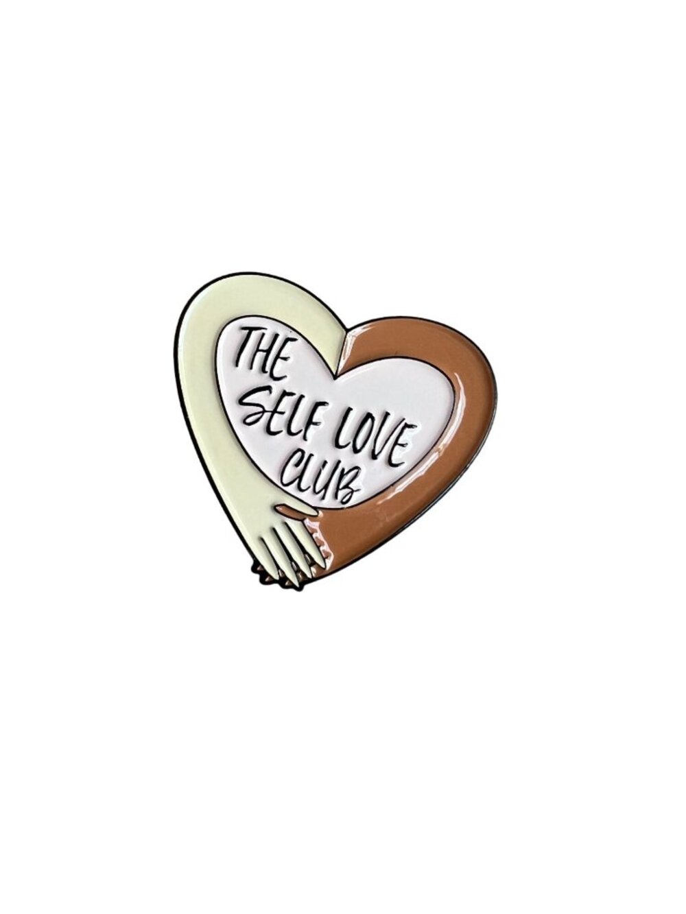 SELF LOVE CLUB Heart Enamel Lapel Pin NEW